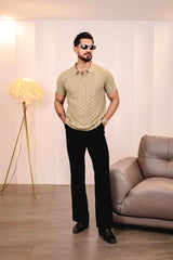 Mornik Light Pista Knitted Cotton Polo T-Shirt