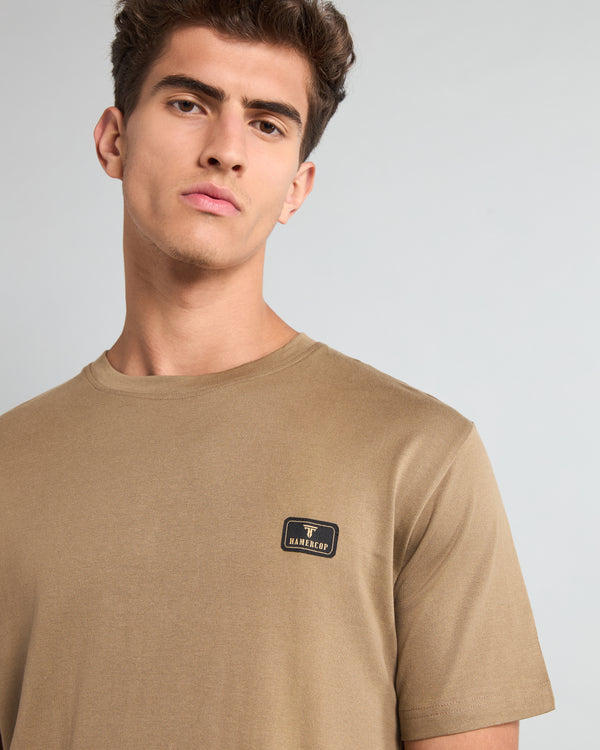 Dusty Olive With Black Premium Cotton Designer T-shirt