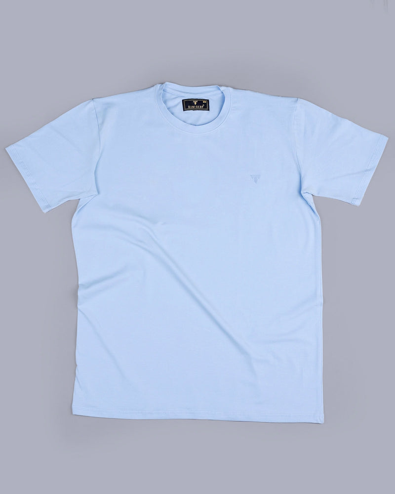 Marine Aqua Blue Super Supima Premium Cotton T-Shirt