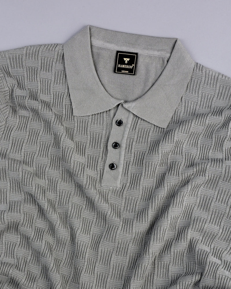 Resco Gray Knitted Cotton Polo T-Shirt – Hamercop