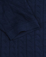 Basco NavyBlue Knitted Cotton Polo T-Shirt