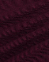 Venilla Maroon Knitted Cotton Polo T-Shirt