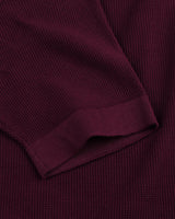 Venilla Maroon Knitted Cotton Polo T-Shirt