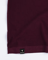 Venilla Maroon Knitted Cotton Polo T-Shirt