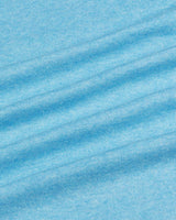 Thunder Aqua Blue Melange Knitted Cotton T-Shirt