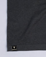 Thunder Charcoal Black Melange Knitted Cotton T-Shirt