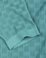 Resco Teal Green Knitted Cotton Polo T-Shirt