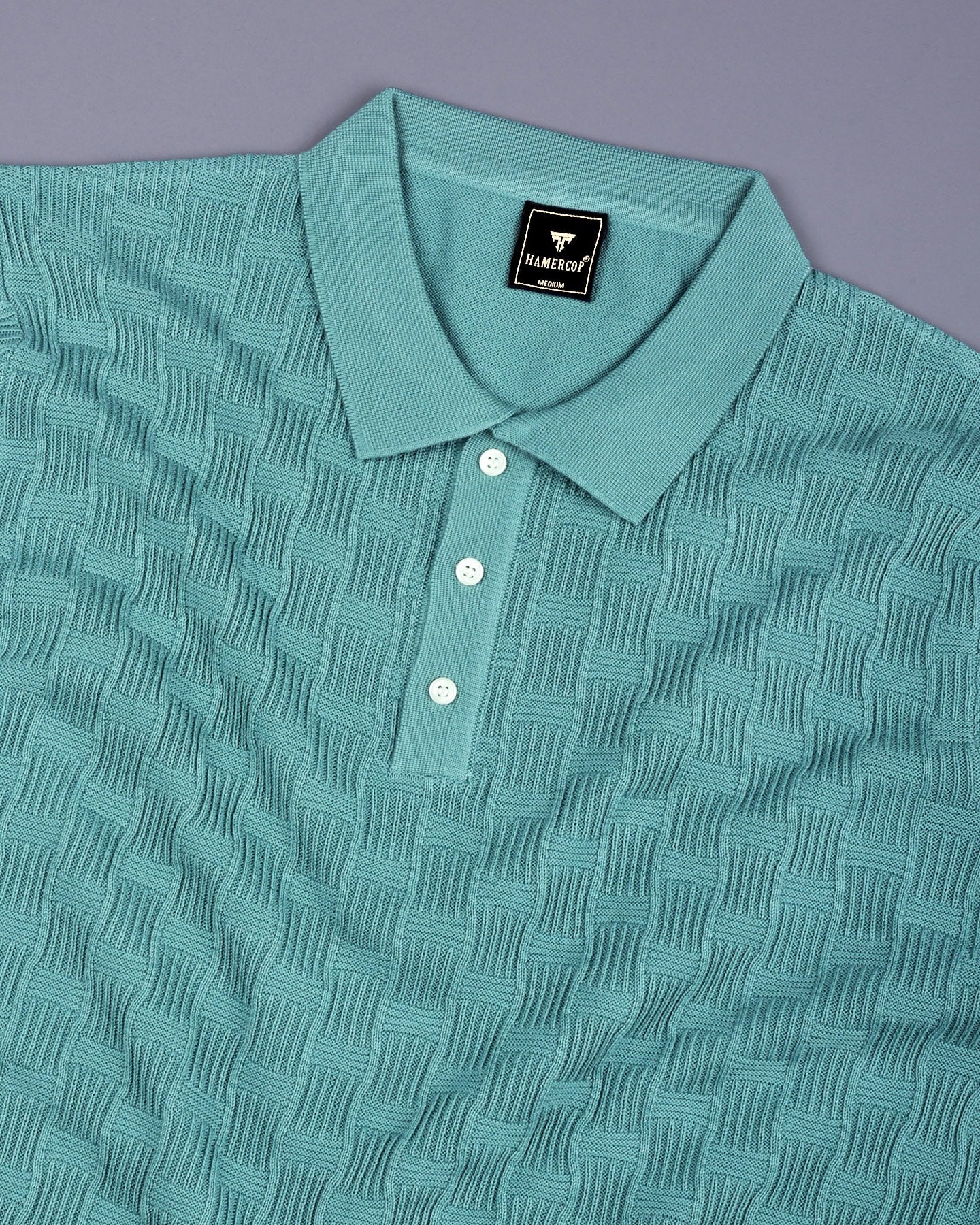 Resco Teal Green Knitted Cotton Polo T-Shirt – Hamercop