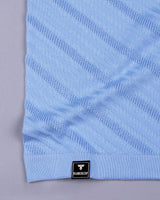 Ferrara SkyBlue Knitted Cotton Polo T-Shirt