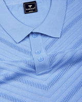 Ferrara SkyBlue Knitted Cotton Polo T-Shirt