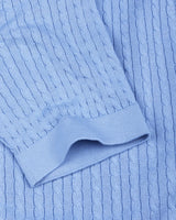 Potenza SkyBlue Knitted Cotton Polo T-Shirt