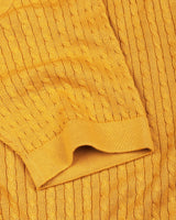 Potenza Turmeric Yellow Knitted Cotton Polo T-Shirt