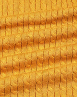 Potenza Turmeric Yellow Knitted Cotton Polo T-Shirt