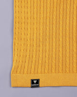 Potenza Turmeric Yellow Knitted Cotton Polo T-Shirt