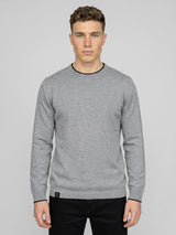 Vibrant Gray Melange Knitted Cotton Full Sleeves T-Shirt