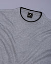 Vibrant Gray Melange Knitted Cotton Full Sleeves T-Shirt