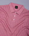 Potenza Onion Pink Knitted Cotton Polo T-Shirt