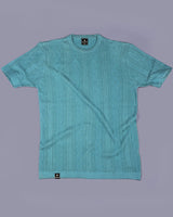 Triton Teal Green Knitted Cotton T-Shirt