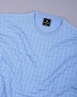 Krypton SkyBlue Ice Cube Knitted Cotton T-Shirt