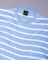 Parasail Ice Blue Knitted Cotton T-Shirt