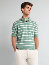 Parasail Pistachio Green Knitted Cotton T-Shirt