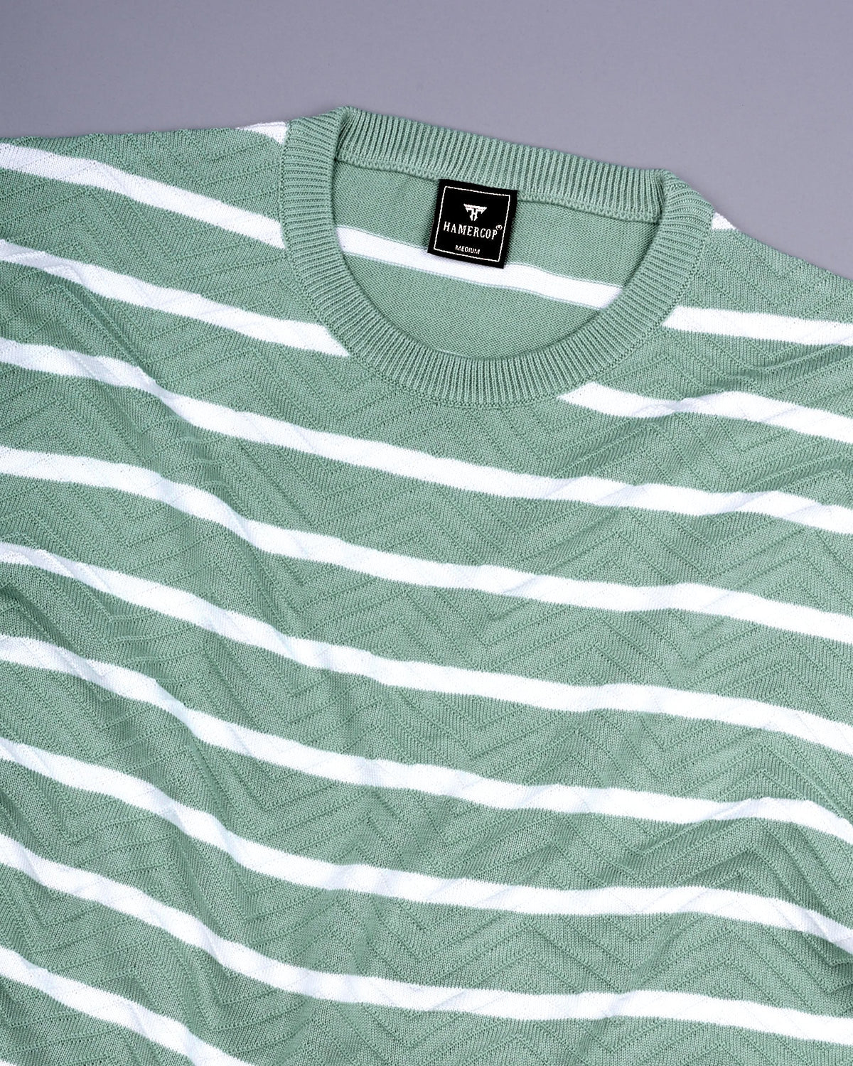 Parasail Pistachio Green Knitted Cotton T-Shirt – Hamercop