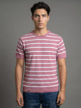 Parasail Onion Pink Knitted Cotton T-Shirt