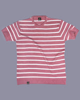 Parasail Onion Pink Knitted Cotton T-Shirt