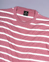 Parasail Onion Pink Knitted Cotton T-Shirt