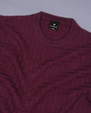 Krypton Wine Maroon Ice Cube Knitted Cotton T-Shirt