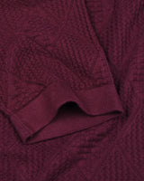 Lisson Wine Maroon Knitted Cotton T-Shirt