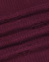 Lisson Wine Maroon Knitted Cotton T-Shirt