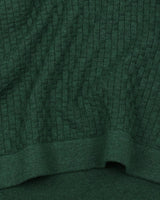 Infinite Fern Green Knitted Cotton T-Shirt