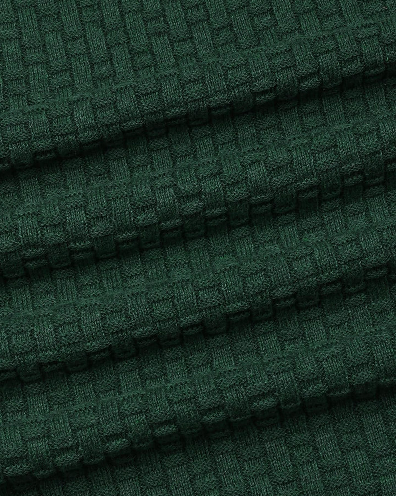 Infinite Fern Green Knitted Cotton T-Shirt