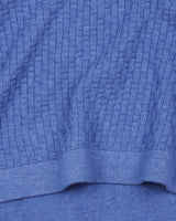 Infinite SkyBlue Knitted Melange Cotton T-Shirt