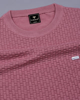 Infinite Onion Pink Knitted Cotton T-Shirt