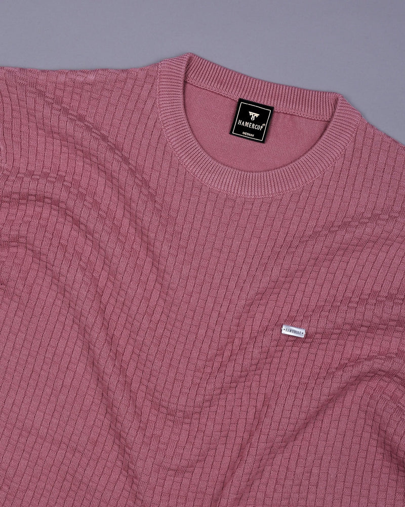 Infinite Onion Pink Knitted Cotton T-Shirt