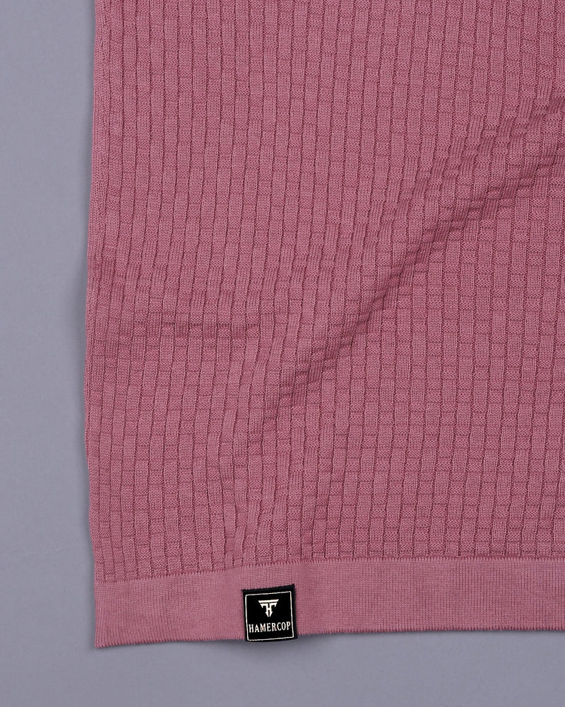 Infinite Onion Pink Knitted Cotton T-Shirt