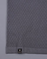 Infinite Ash Gray Knitted Cotton T-Shirt