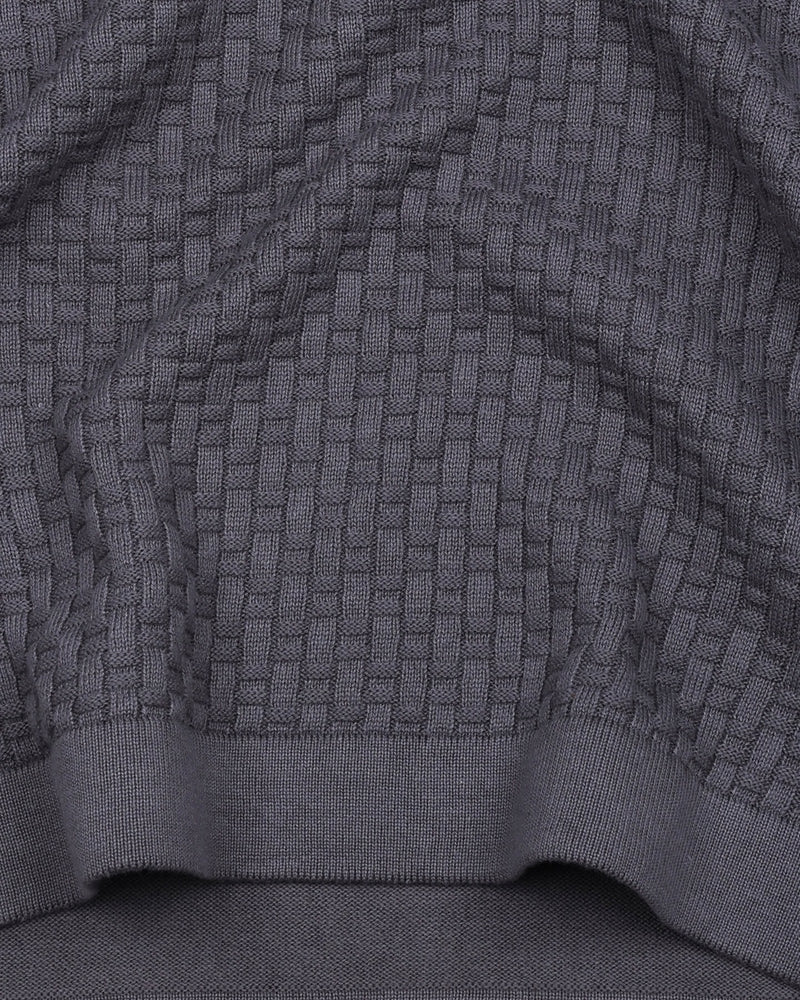 Infinite Ash Gray Knitted Cotton T-Shirt