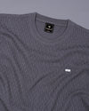 Infinite Ash Gray Knitted Cotton T-Shirt