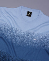 Windsor Blue Multicolor Knitted Cotton T-Shirt