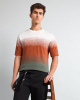 Windsor Mustard Brown Multicolor Knitted Cotton T-Shirt