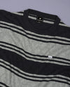Mexico Gray Multi Stripe Knitted Cotton T-Shirt