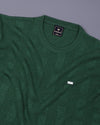 Aristo Cactus Green Knitted Melange Cotton T-Shirt