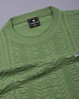Limon Parrot Green Knitted Cotton T-Shirt