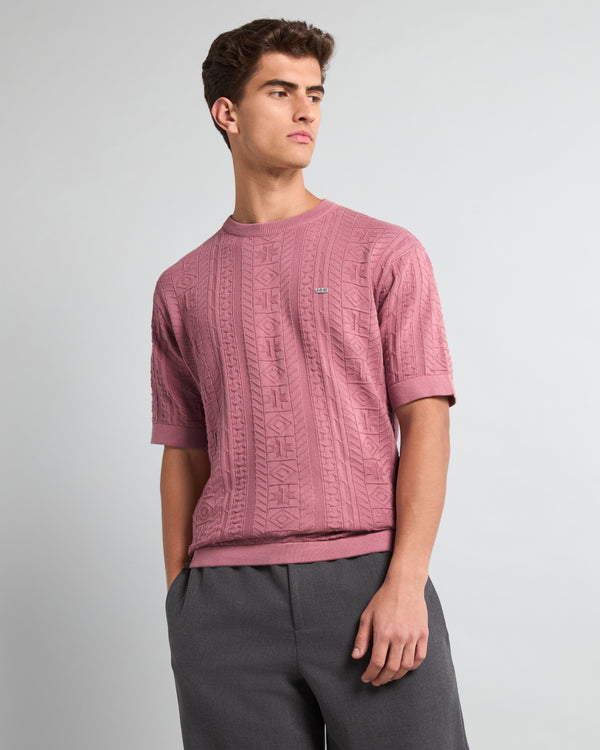 Limon Onion Pink Knitted Cotton T-Shirt