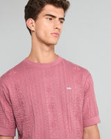 Limon Onion Pink Knitted Cotton T-Shirt