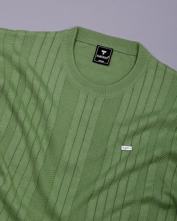 Croten Parrot Green Knitted Cotton T-Shirt