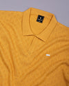 Kernel Turmeric Yellow Knitted Cotton Polo T-Shirt